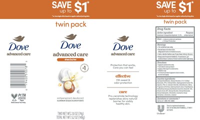 Artwork (Dove Advanced Care Shea Butter Antiperspirant Deodorant   Artwork)
